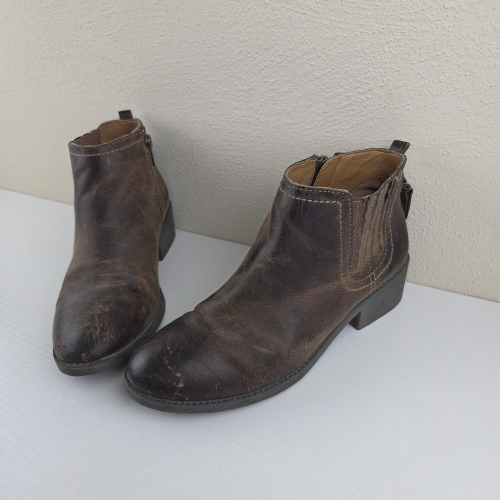 Sperry Top-Sider Juniper Bree Chelsea‎ Ankle Booties Brown Leather Women's 5.5 M